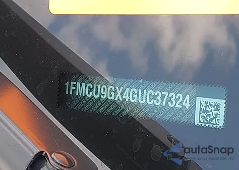 2016 Ford Escape Se z USA, uszkodzony, nr VIN 1FMCU9GX4GUC37324